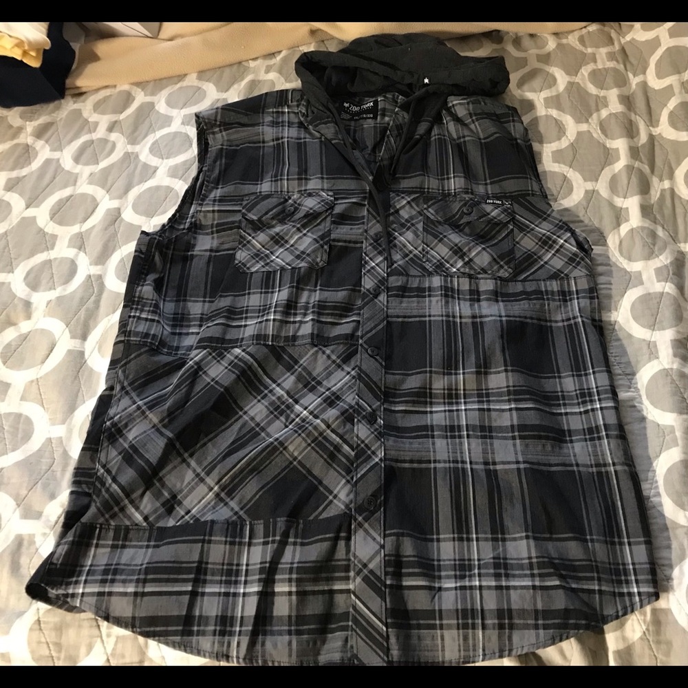 Zoo York Unbreakable Button-Up Shirt with Hoodie